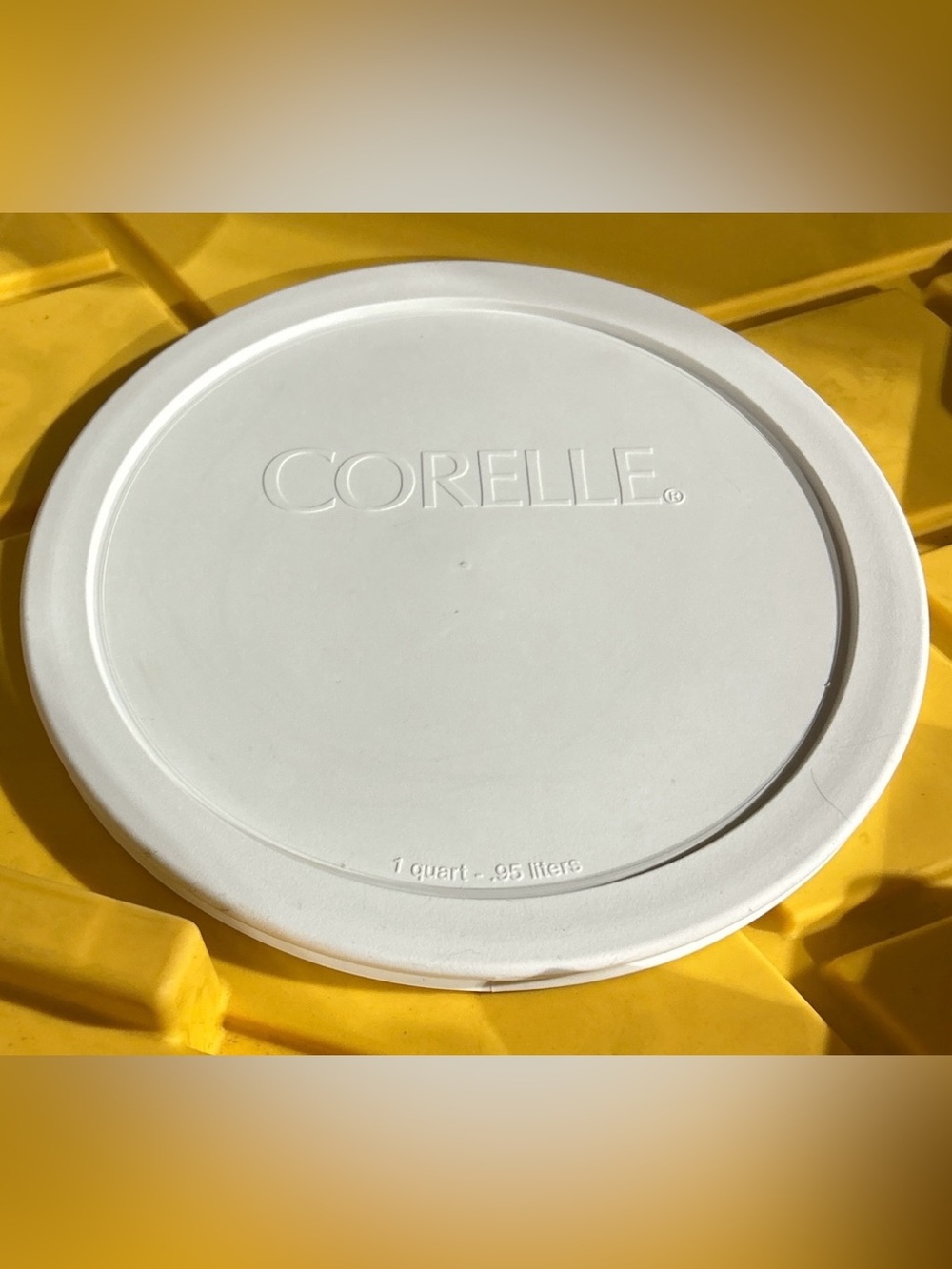 Corelle White 323-PC 1 Quart Replacement Storage Lid Fit 8.75" Storage Bowls EUC